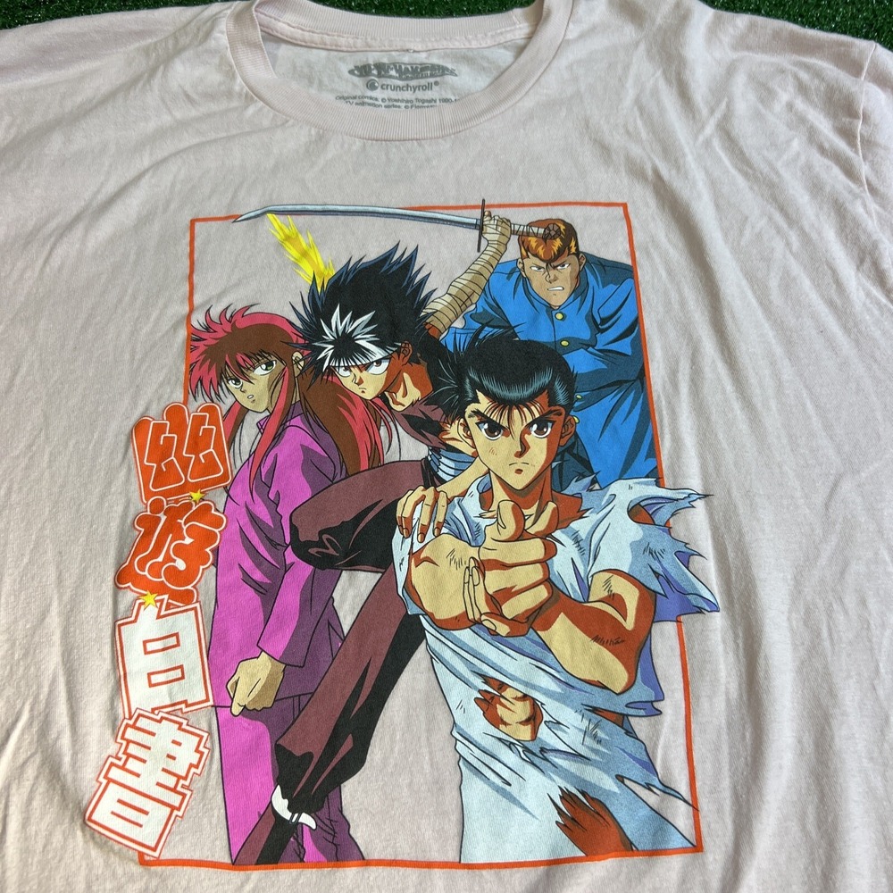 Yu Yu Hakusho T Shirt Size XL Crunchyroll Light Pink Short Sleeve